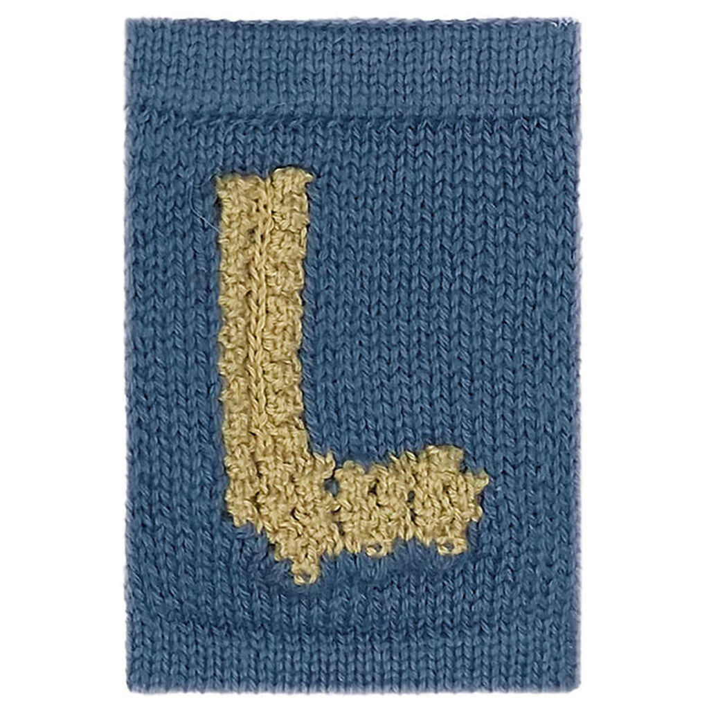 Smallstuff Strikket Bogstav - L - Blå Alfabet