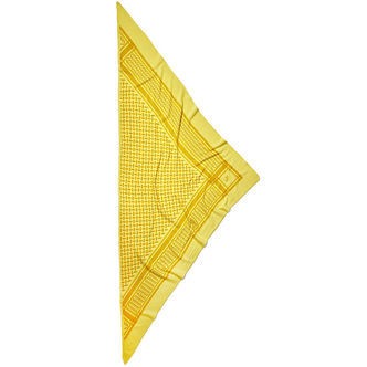 Lala Berlin Tørklæde - Triangle Trinity Classic M - Gul