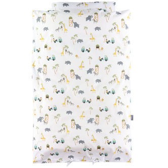 Nørgaard Madsens Sengetøj - Voksen - Hvid m. Safaridyr