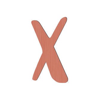 Sebra Træbogstaver - X - Watermelon Pink