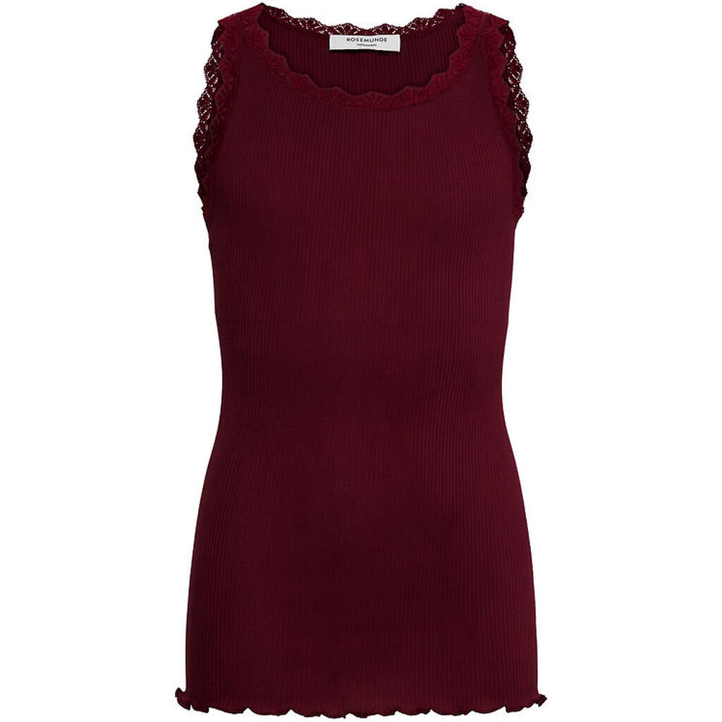 Rosemunde Top - Rib - RkBalta - Modal Lace - Tawny Port