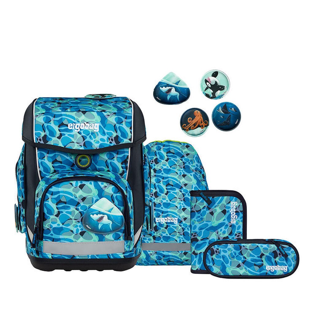 Ergobag Skoletaskesæt - Cubo - Ocean DiveBear