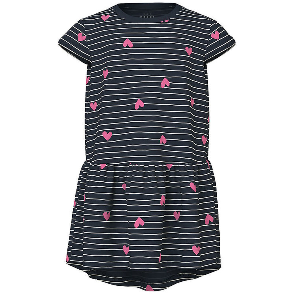 Name It Kjole - Noos - NmfVigga - Dark Sapphire/Hearts