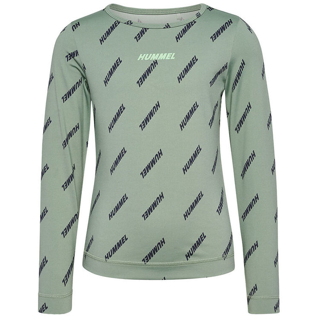 Hummel Bluse - HmlSilje - Iceberg Green m. Print