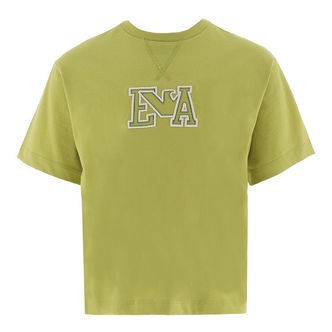 Emporio Armani T-shirt - Limegrøn m. Broderi