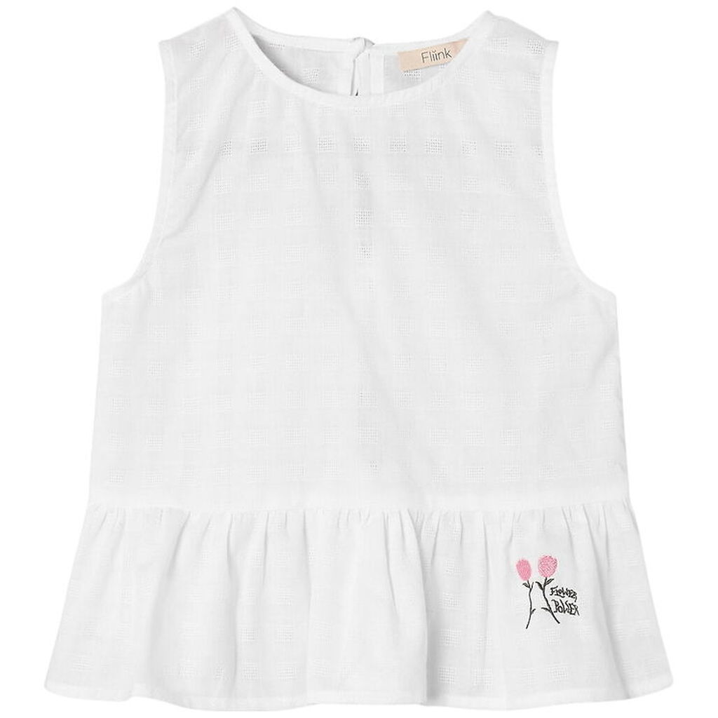 Fliink Top - Zorro - Cloud Dancer m. Hulmønster