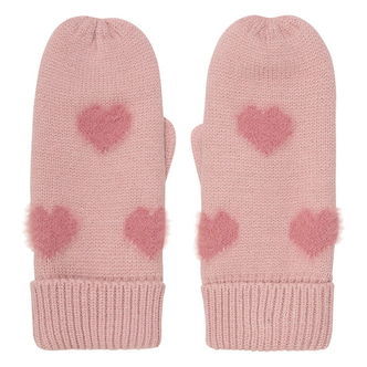 Minymo Luffer - Strik - Misty Rose m. Hjerter