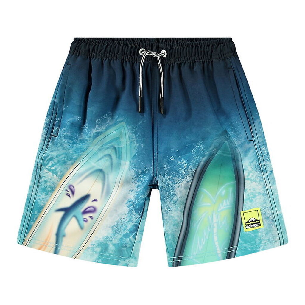 Molo Badeshorts - UV50+ - Nilson - Surf Art Blue Chill