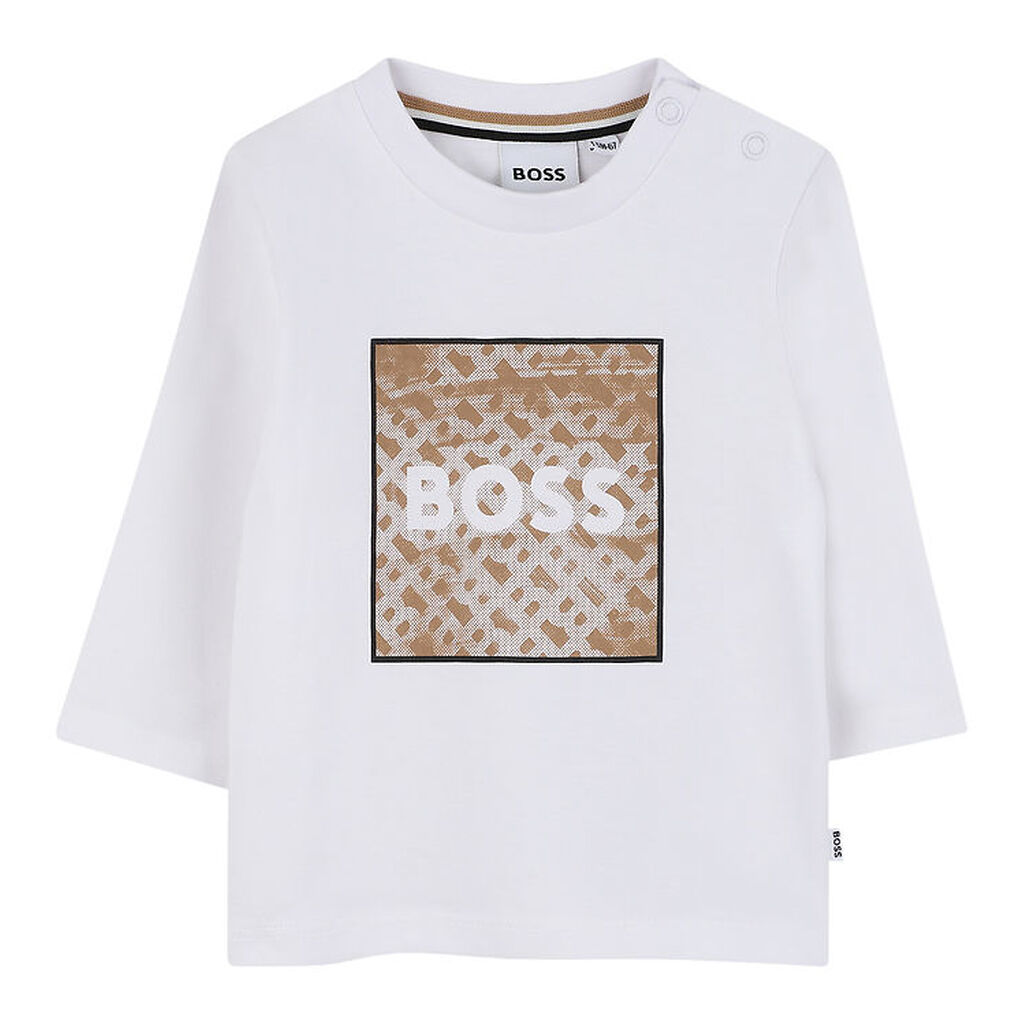 BOSS Bluse - Hvid m. Print