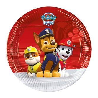 Decorata Party Paptallerkner - 8-pak - 19,5 cm - Paw Patrol Read