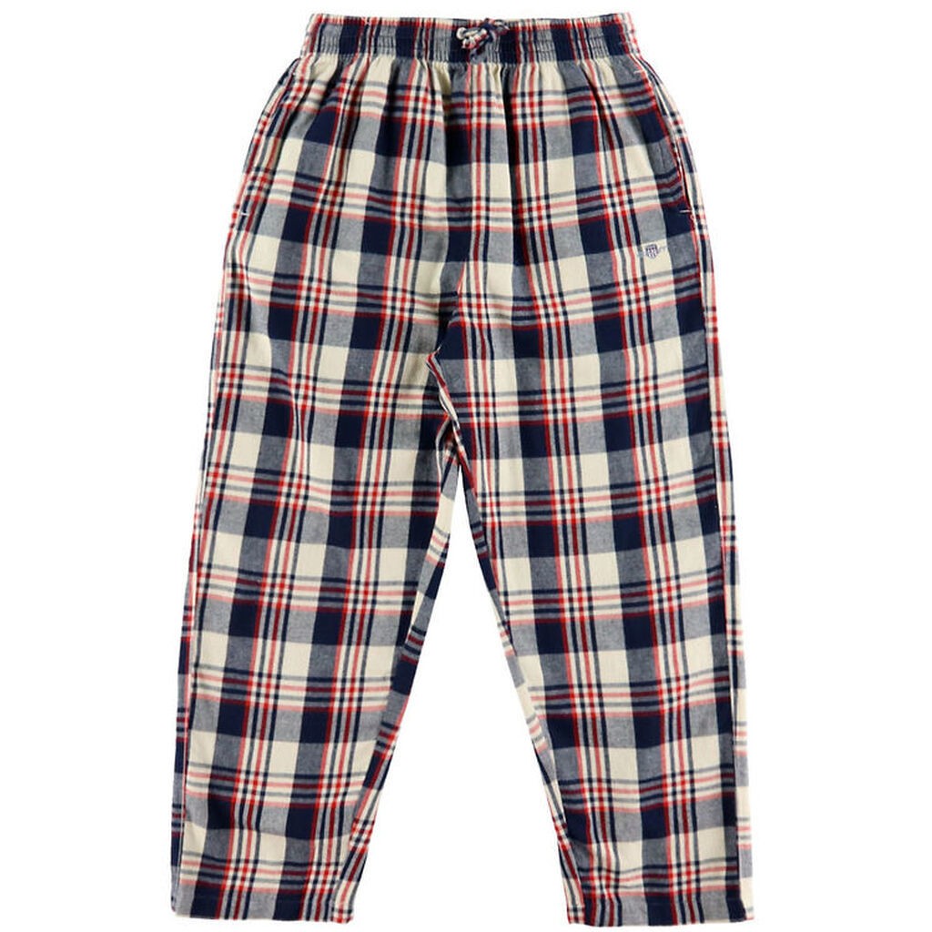 GANT Natbukser - Checked - Ruby Red