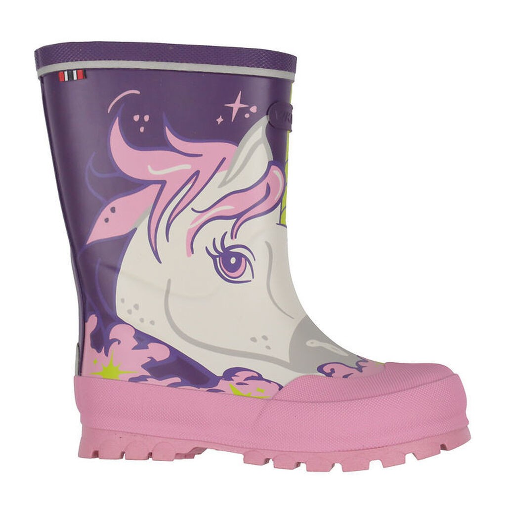 Viking Gummistøvler - Jolly - Lilla/Multi m. Enhjørning