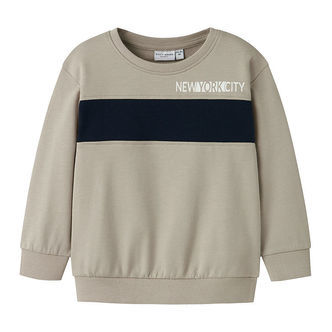Name It Sweatshirt - NmmVance - Island Fossil m. Sort