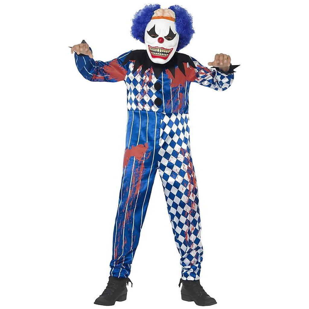 Smiffys Udklædning - Deluxe Sinister Clown - Blue