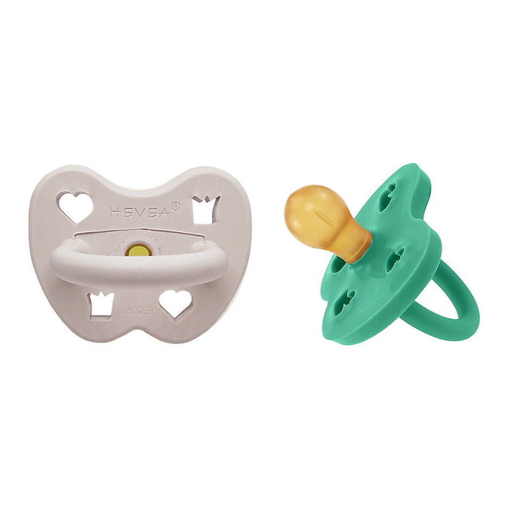 Hevea Sutter - 3-36 mdr - 2-pak - Naturgummi - Green/Soft Pebble