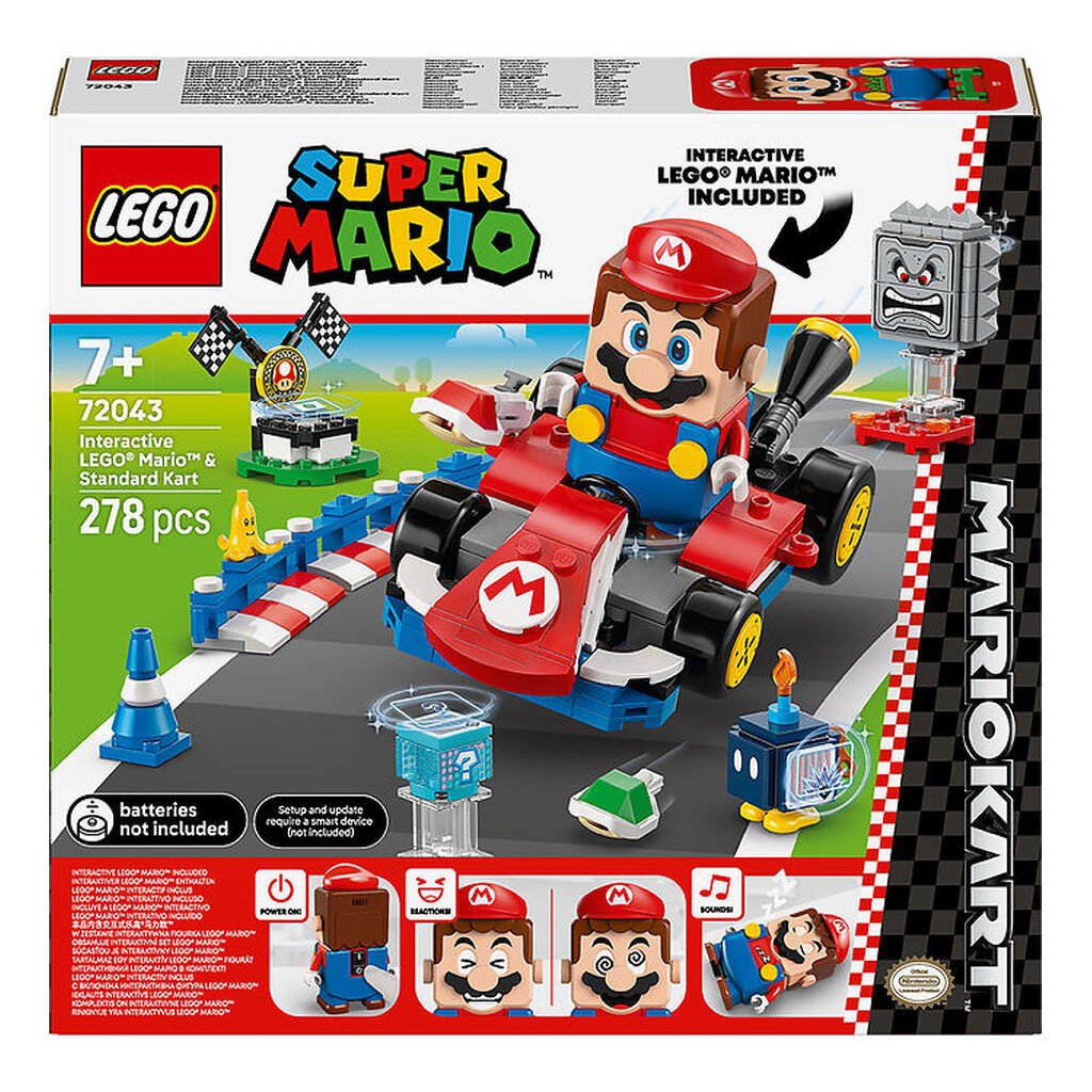 LEGOÂ® Super Mario - Mario Kart Interaktiv Mario 72043 - 278 Dele