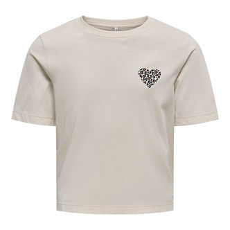 Kids Only T-shirt - Noos - KogRex - Pumice Stone/Leo Heart