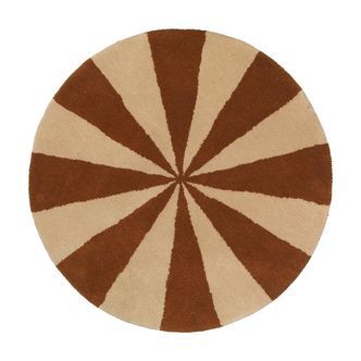 Ferm Living Gulvtæppe - 70 cm - Uld - Dark Brick/Off White