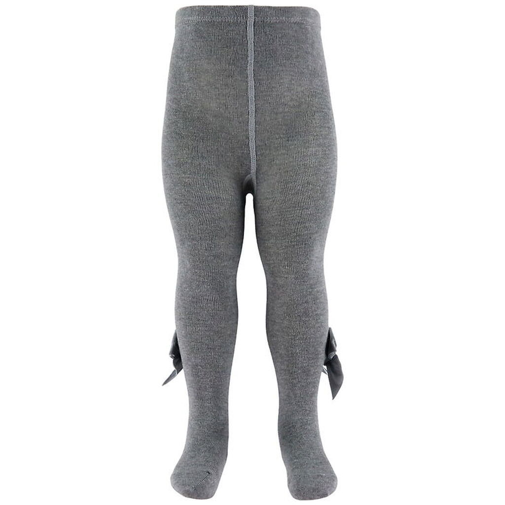 Condor Strømpebukser m. Veloursløjfe - Gråmeleret