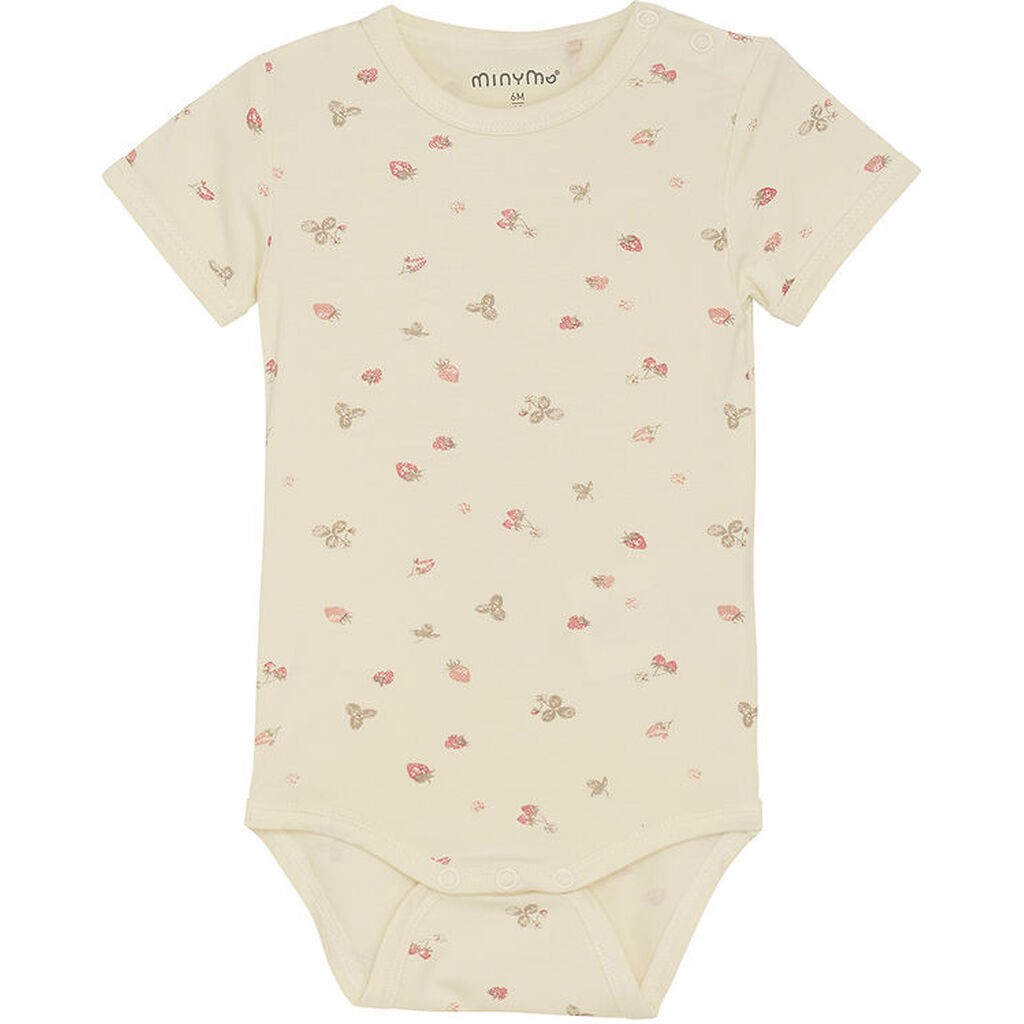 Minymo Body k/æ - Viskose - Strawberry Ice m. Jordbær