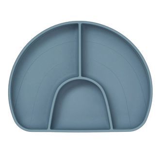 Cam Cam Tallerken - Silikone - 3 Rum - Rainbow - Midnight Blue