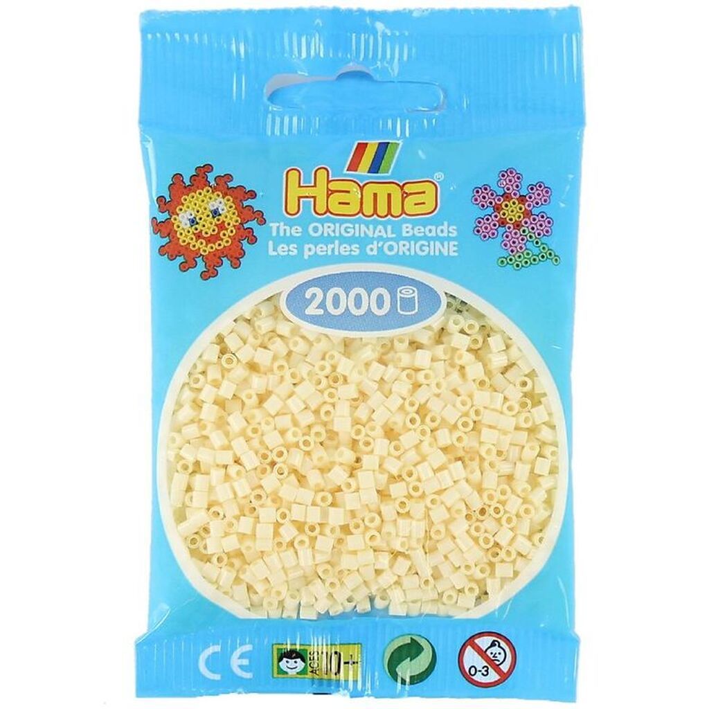Hama Mini Perler - 2000 stk. - 02 Creme