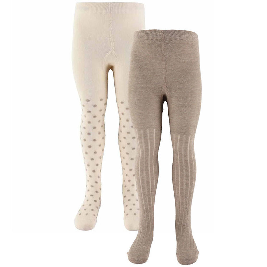 Minymo Strømpebukser - 2-pak - Simply Taupe