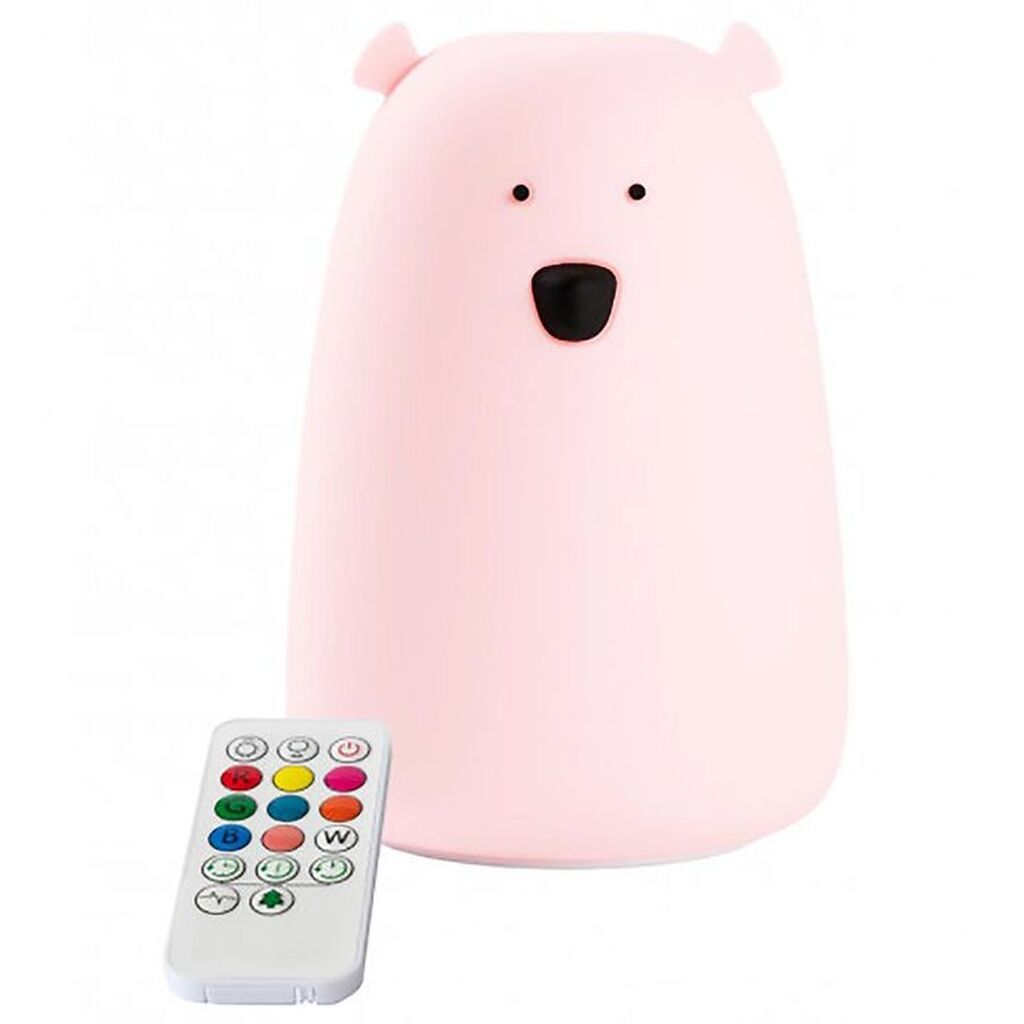 Rabbit & Friends Lampe - Bjørn - 17x11 cm - Rose