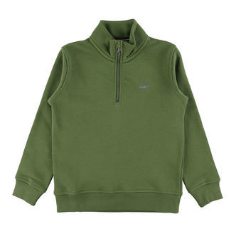 GANT Sweatshirt - Shield Half Zip - Washed Olive