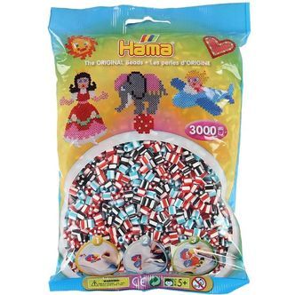 Hama Midi Perler - 3000 stk. - 91 Stribet