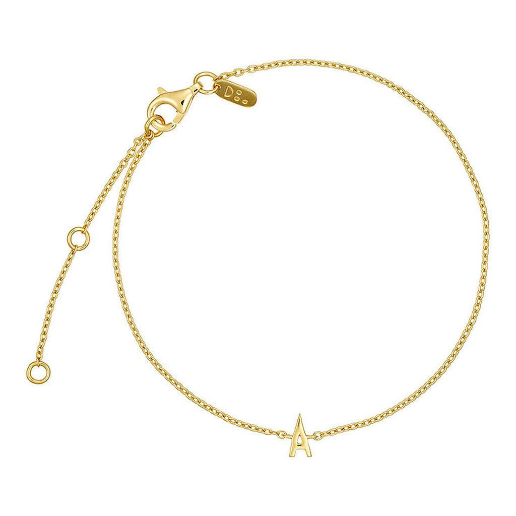 Design Letters Armbånd - A - 18K Guldbelagt