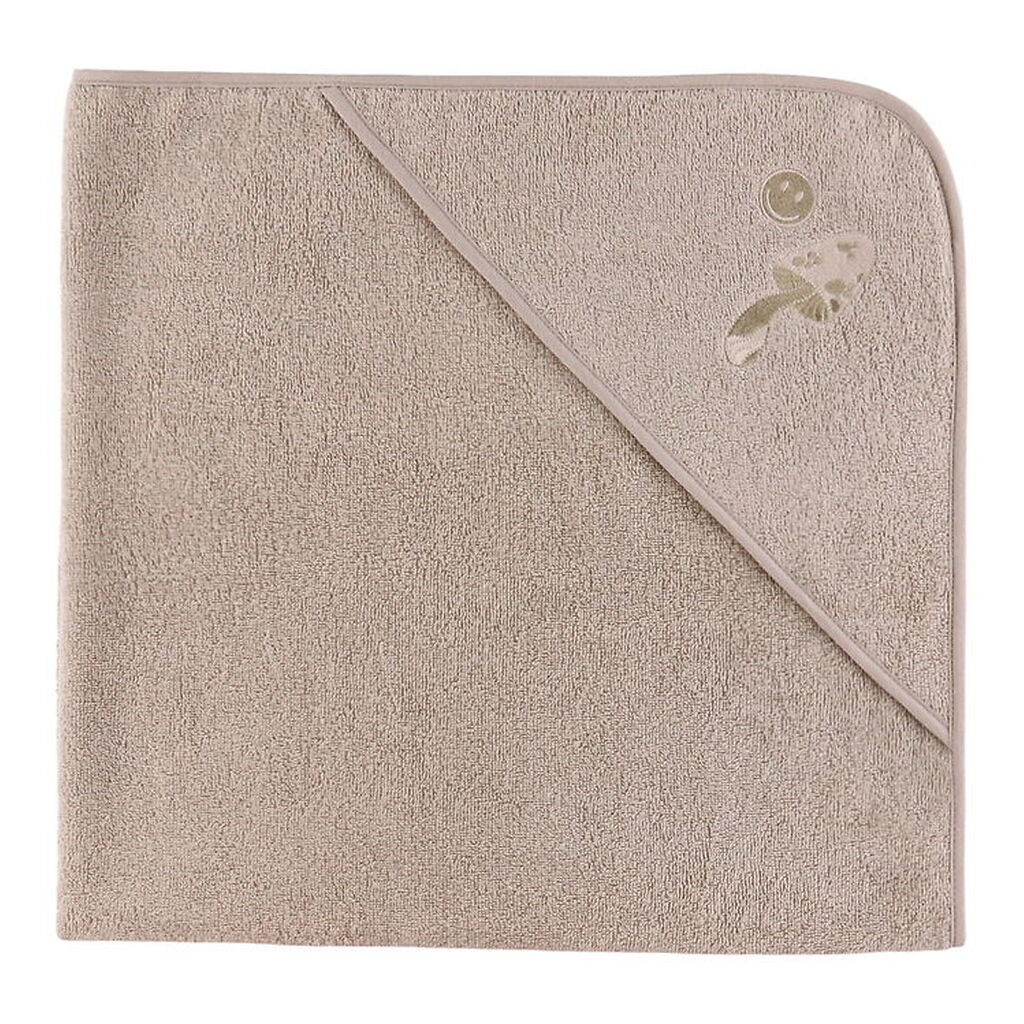 Nørgaard Madsens Babyhåndklæde - 100x100 cm - Sand m. Svamp