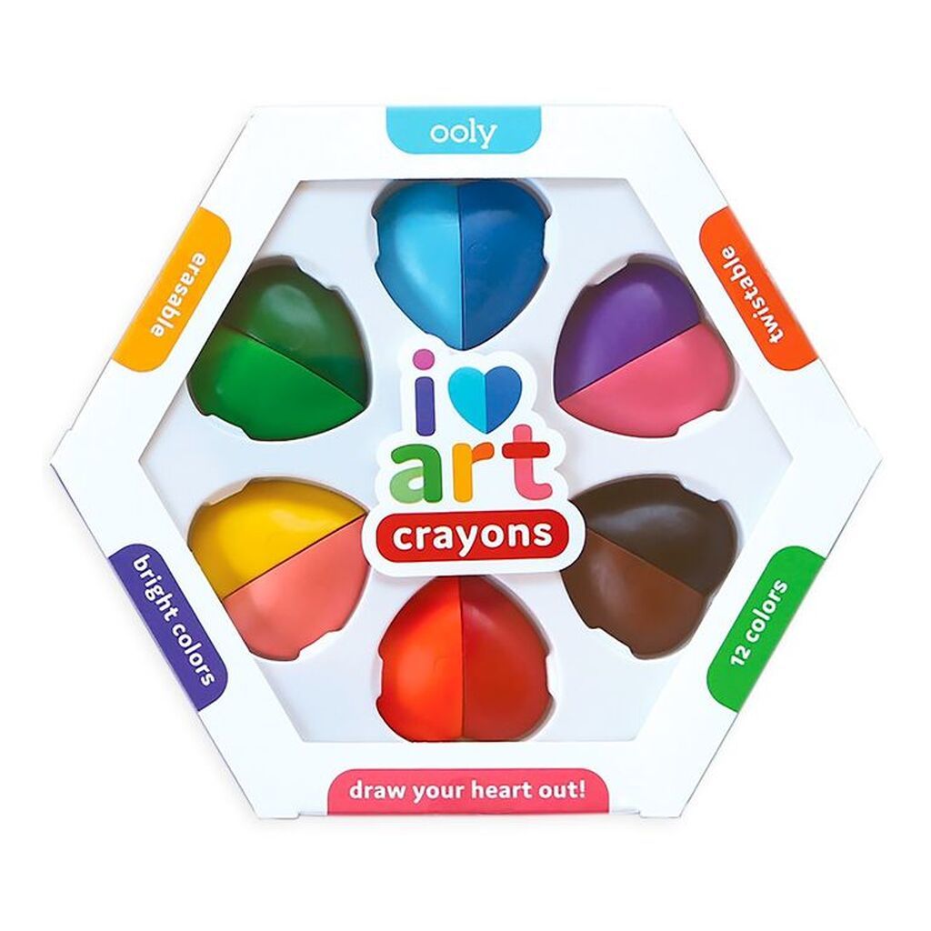 Ooly Farvekridt - Drejelig - 12 Stk - Multifarvet