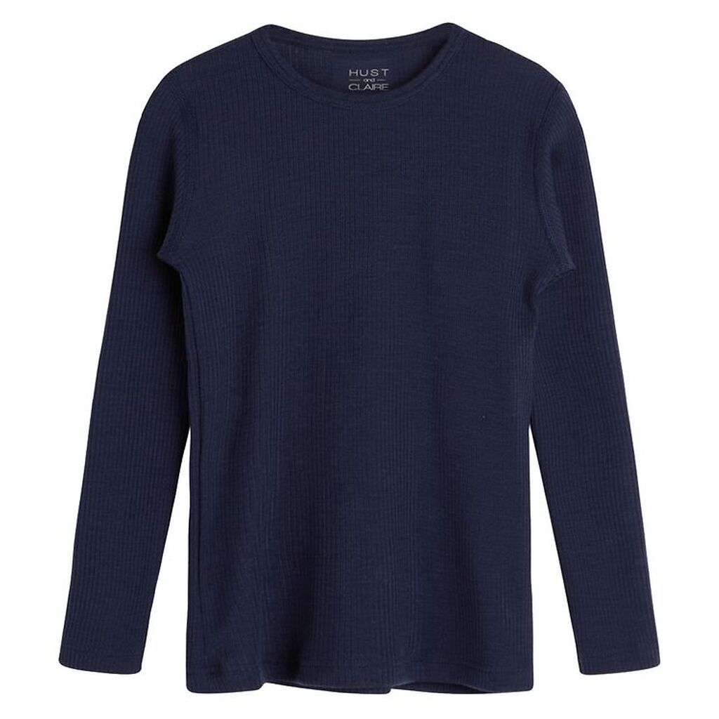 Hust and Claire Bluse - Adie - Rib - Uld - Navy
