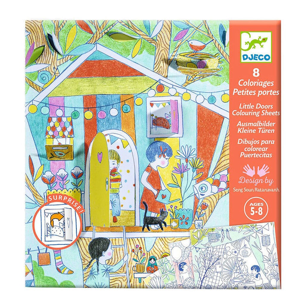 Djeco Maleark m. Små Døre - Les Cabanes De Nina