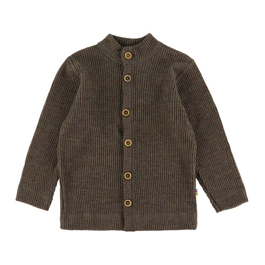 Joha Cardigan - Strik - Uld - Brun Meleret
