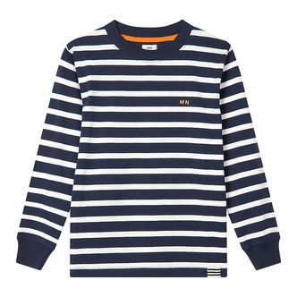 Mads Nørgaard Bluse - Carlito - White/Parisian Night