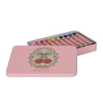Konges Sløjd Farvekridt - 10-pak - Crayons Bees Wax - Cherry Bow