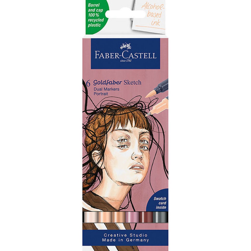 Faber-Castell Tuscher - 6 Stk. - Goldfaber Sketch - Portrait