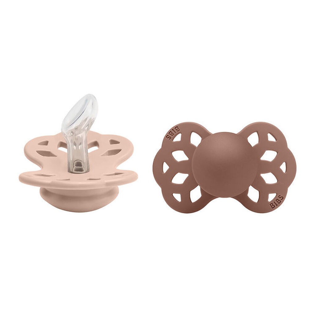 BIBS Infinity Sutter - 2-pak - Str. 1 - Anatomisk - Blush/Woodch