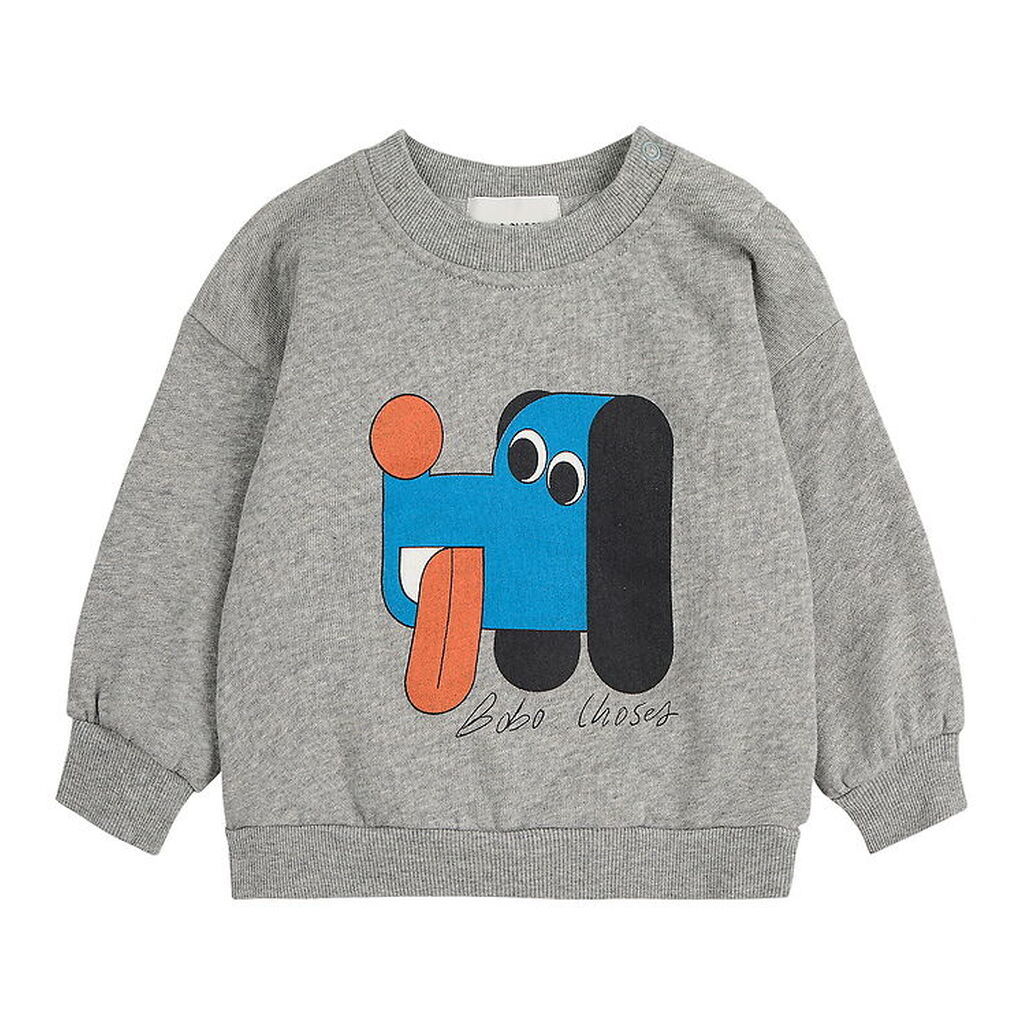 Bobo Choses Sweatshirt - Doggy Mate - Light Heather Grey