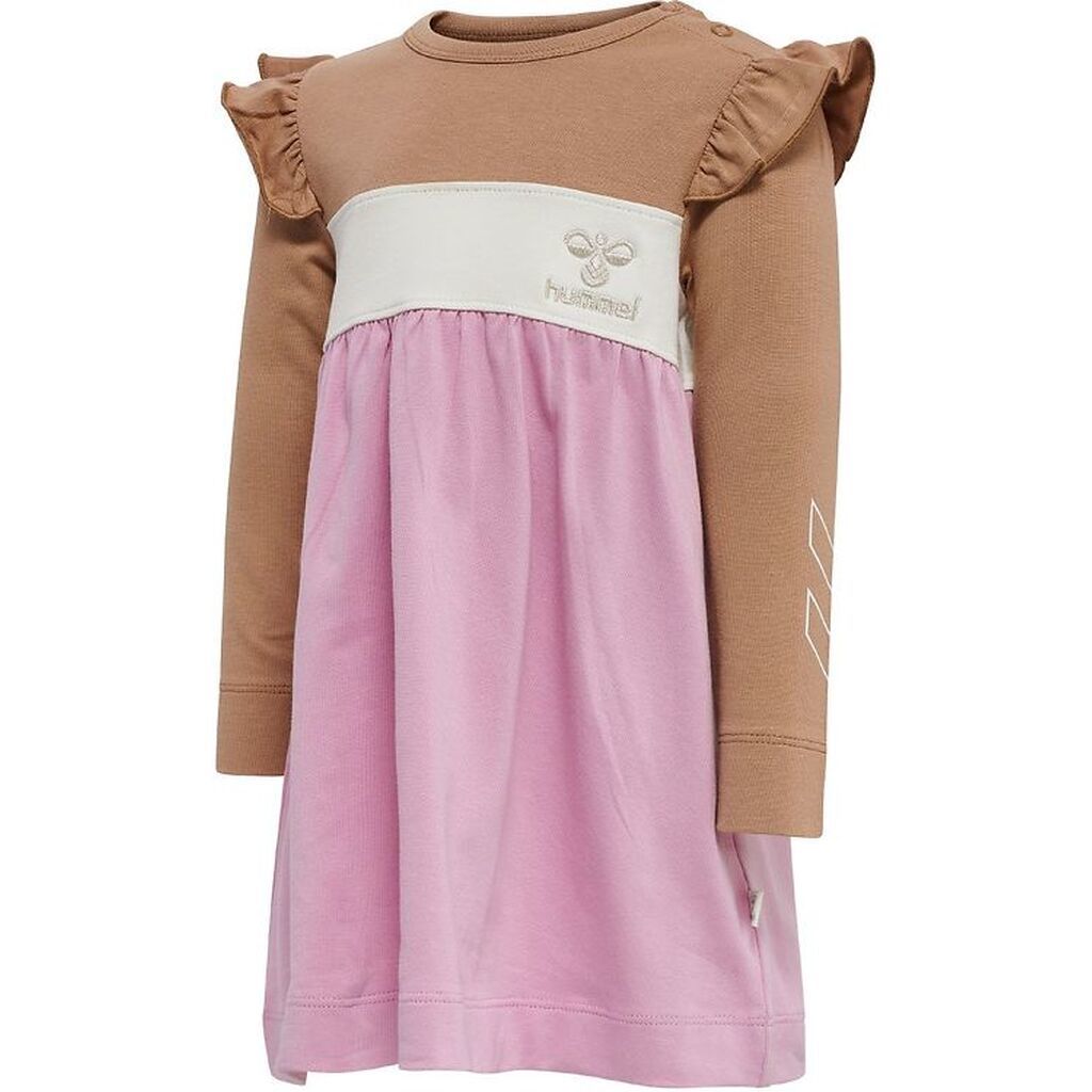 Hummel Kjole - hmlJamila - Rosa/Brun/Hvid