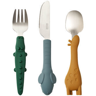 Liewood Børnebestik - Tove Cutlery Set - Golden Caramel Mix