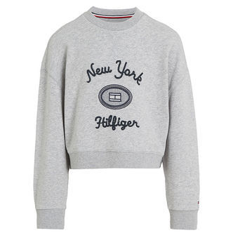 Tommy Hilfiger Bluse - NY Embroidered - Light Grey Heather