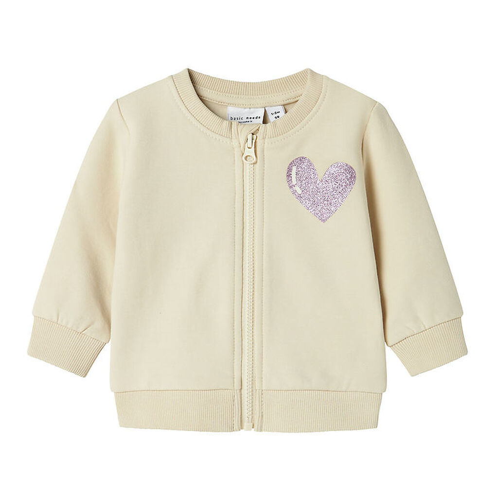 Name It Cardigan - NbfVrillie - Summer Sand/Hearts