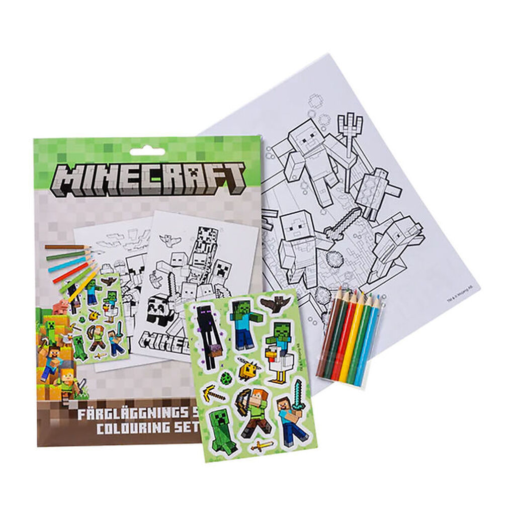 Minecraft Farvesæt - 15 Dele