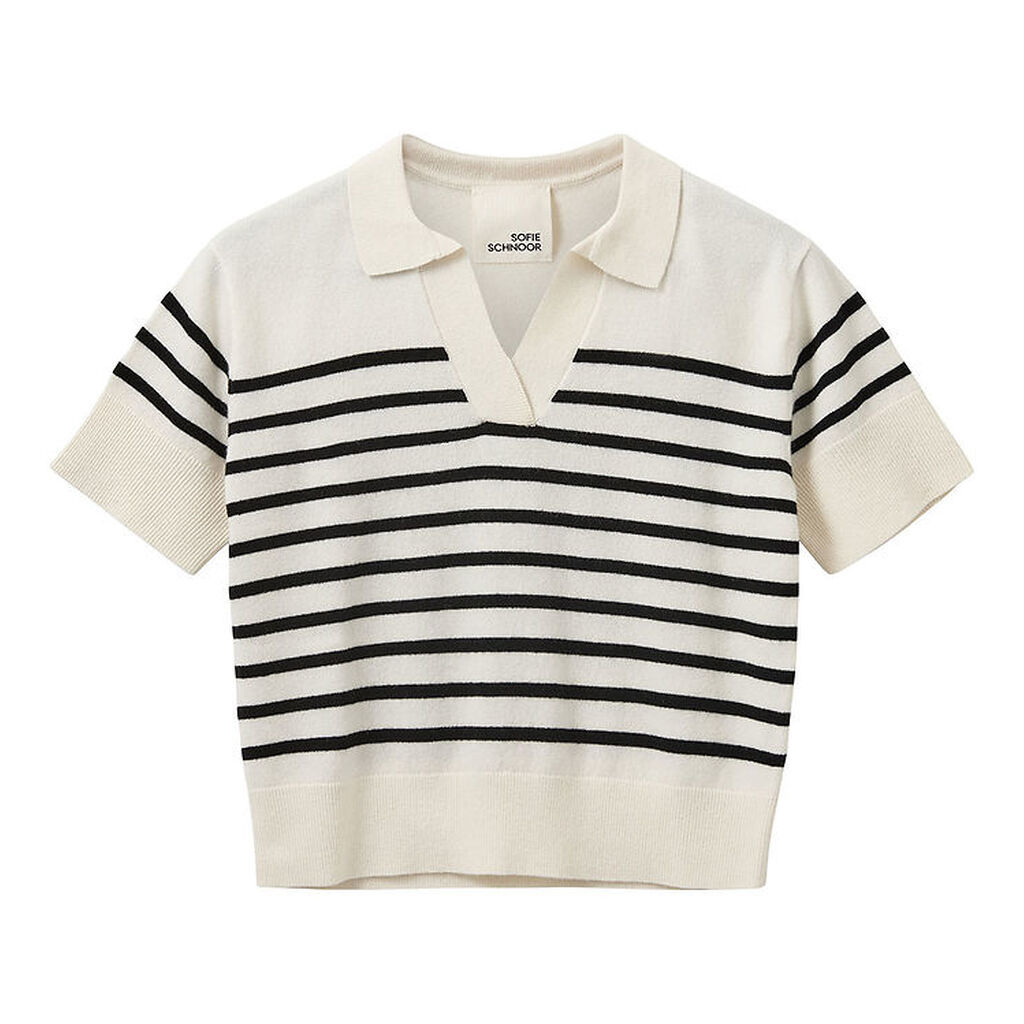 Sofie Schnoor Polo - Uld - Off White/Sort