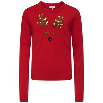 Kids Only Bluse - Strik - KogXmas - Salsa/Sequins Antler