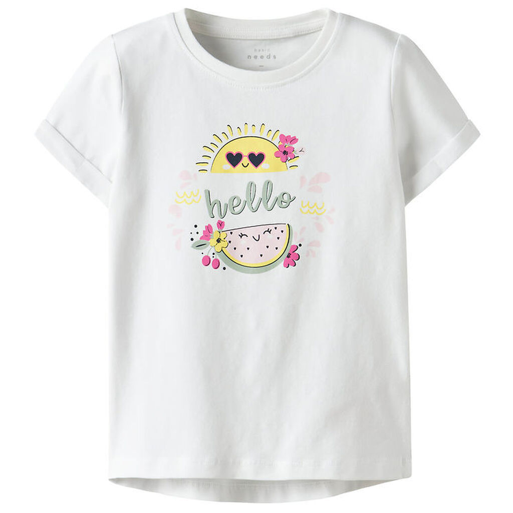 Name It T-shirt - NmfVix - Bright White/Hello