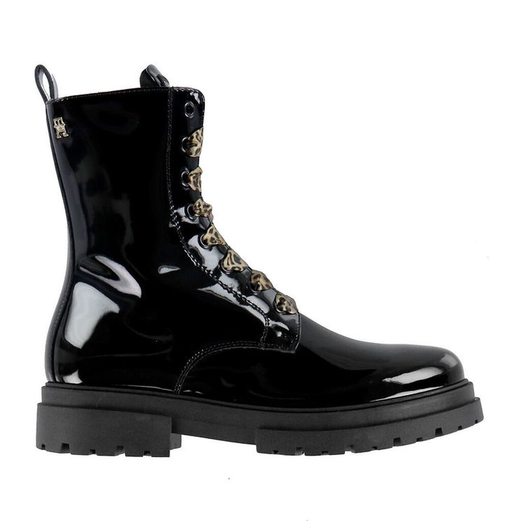 Tommy Hilfiger Støvler - Lace-Up - Sort